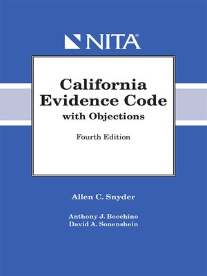 cover image of California Evidence Code with Objections